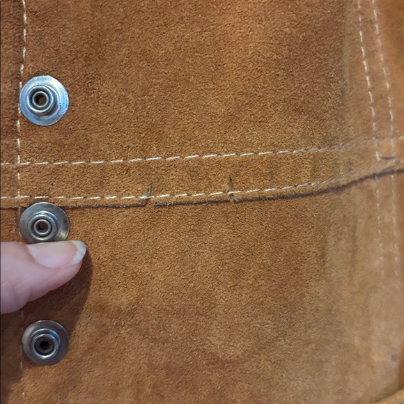 Classic Vintage Dark Tan Penny Lane Suede Jacket Coat Gassy Jack Style - Picture 6 of 6